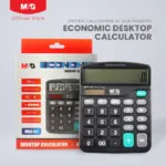 M&G Economic Desktop Calculator MGC-02 ADG98766 – Dual Power, 12-Digit Display, Grand Total Function