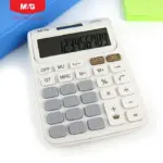 M&G Electronic Desktop Calculator MGC-09 ADG98775 – Dual Power, 12-Digit Display, Grand Total Function