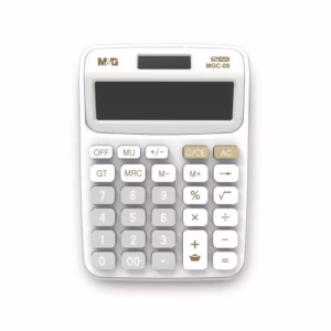 M&G Electronic Desktop Calculator MGC-09 ADG98775 – Dual Power, 12-Digit Display, Grand Total Function