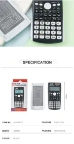 M&G Scientific Calculator MG-991ES Plus ADG981D7 – Dual Power, 417 Functions, Large Display