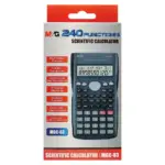 M&G Scientific Calculator MGC-03 ADG98767 – Dual Power, 240 Functions, 2-Line Display with Hard Case
