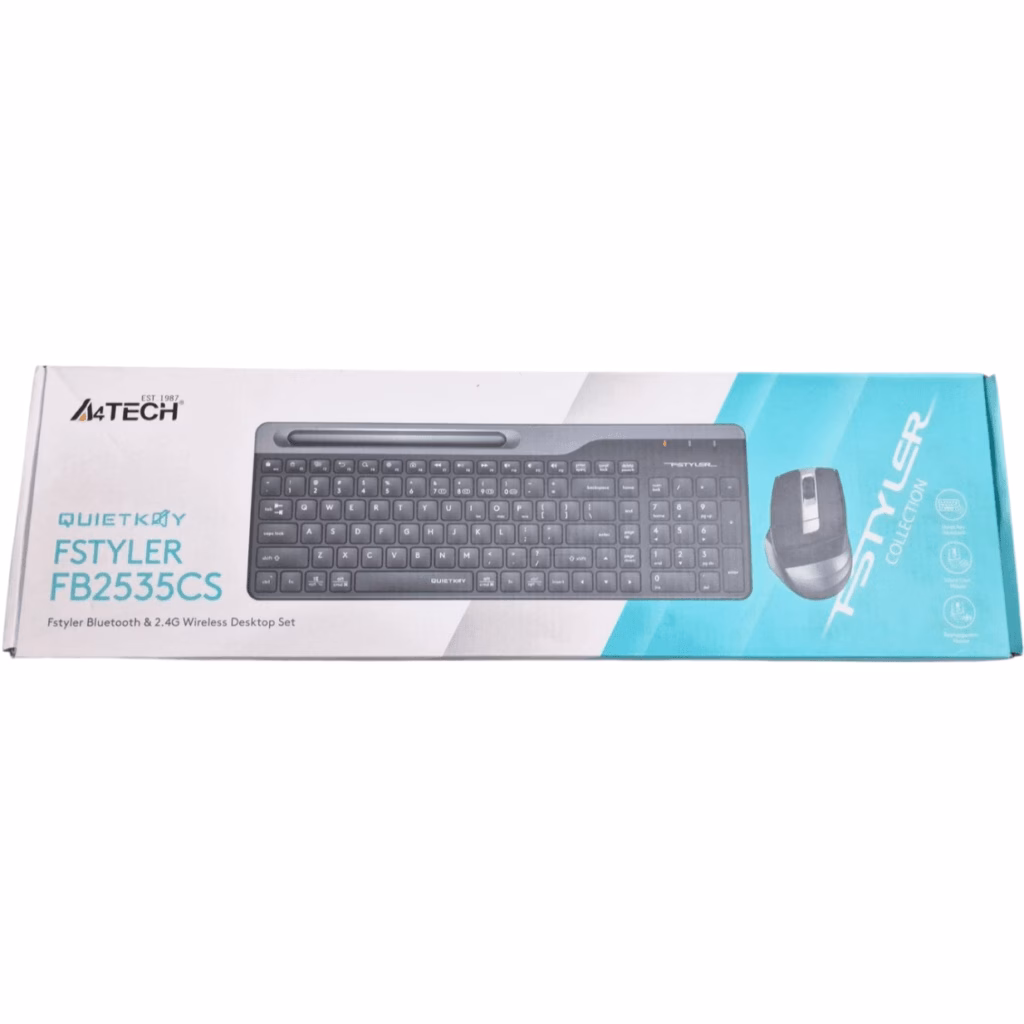 Home Mega-Electronics 84 A4Tech Bluetooth Wireless Keyboard &Amp; Rechargable Mouse Combo - Fb2535Cs