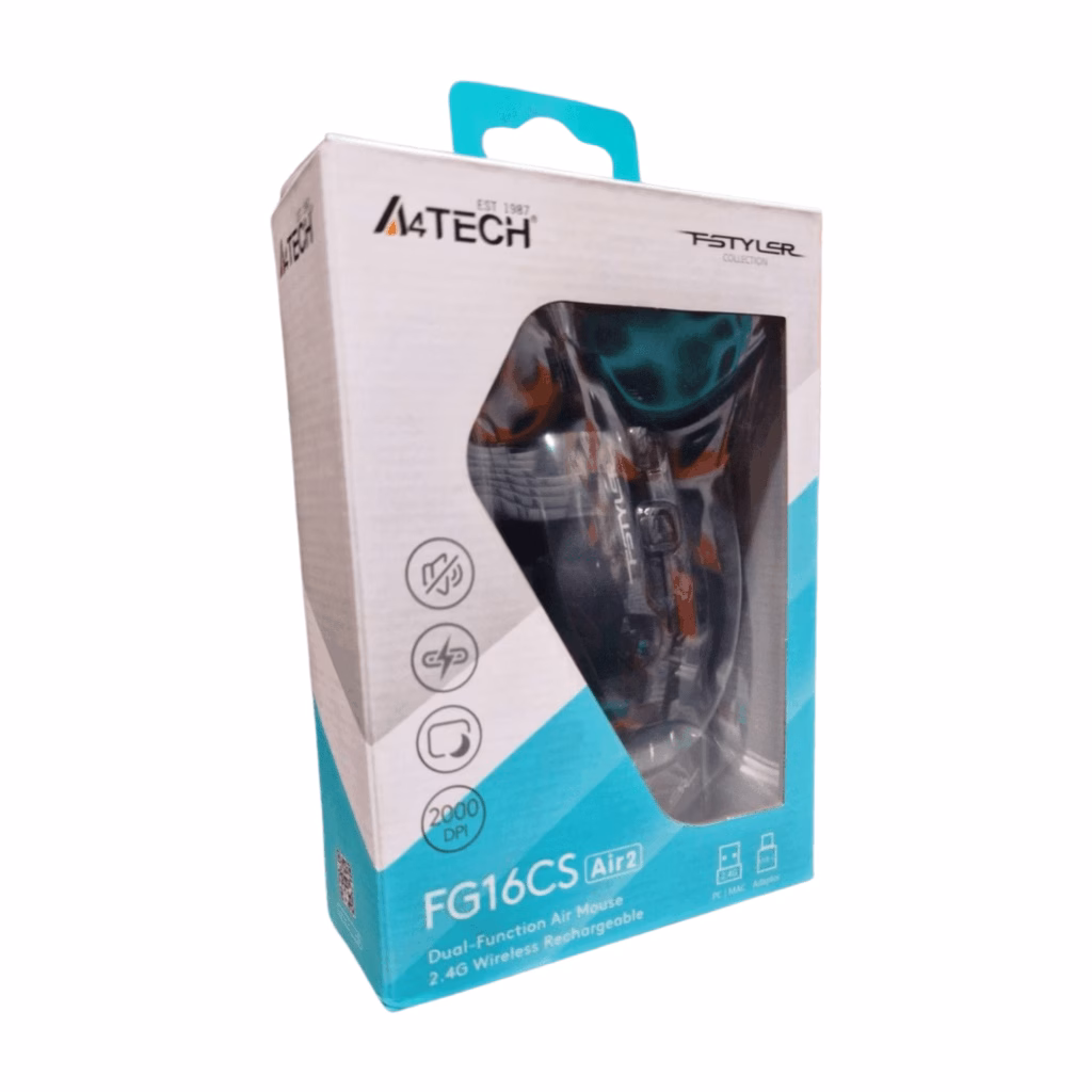 Home Mega-Electronics 110 A4Tech Rechargable Wireless Mouse - Fg16Cs Air2 - Silent Clicks