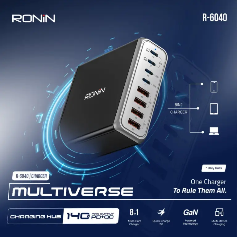 Ronin Multiverse Charging Hub - R-6040 - 140W - 8 Ports
