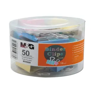 M&G Colorful Binder Clips – ABS92765 – 50mm – 12Pcs