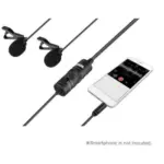 BOYA Dual Omni‑Directional Lavalier Mic - BY‑M1DM - Original