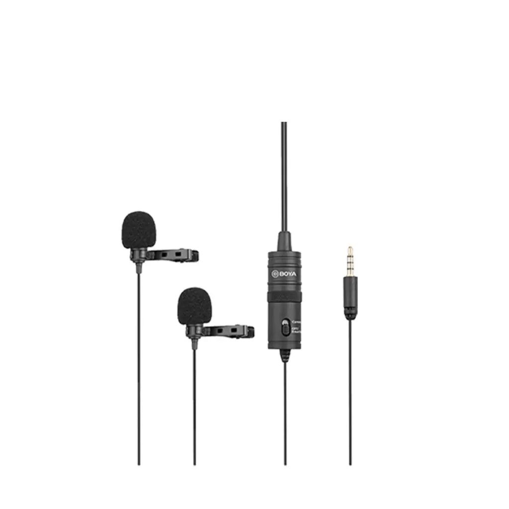 Boya Dual Omni‑Directional Lavalier Mic - By‑M1Dm - Original