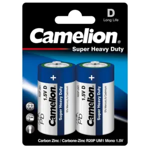 Camelion Alkaline Battery Pack- D‑Size - R20P‑BP2B