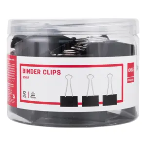 Deli Black Binder Clips - E8561A - 51mm - 12Pcs (1)