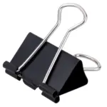 Deli Black Binder Clips – E8563A – 32mm – 24Pcs