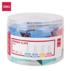 Deli Color Binder Clips – E8552A – 41mm – 24Pcs