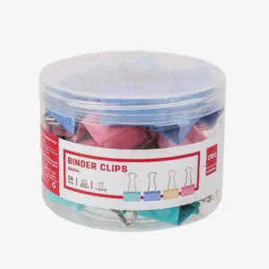Deli Color Binder Clips – E8553A – 32mm – 24Pcs