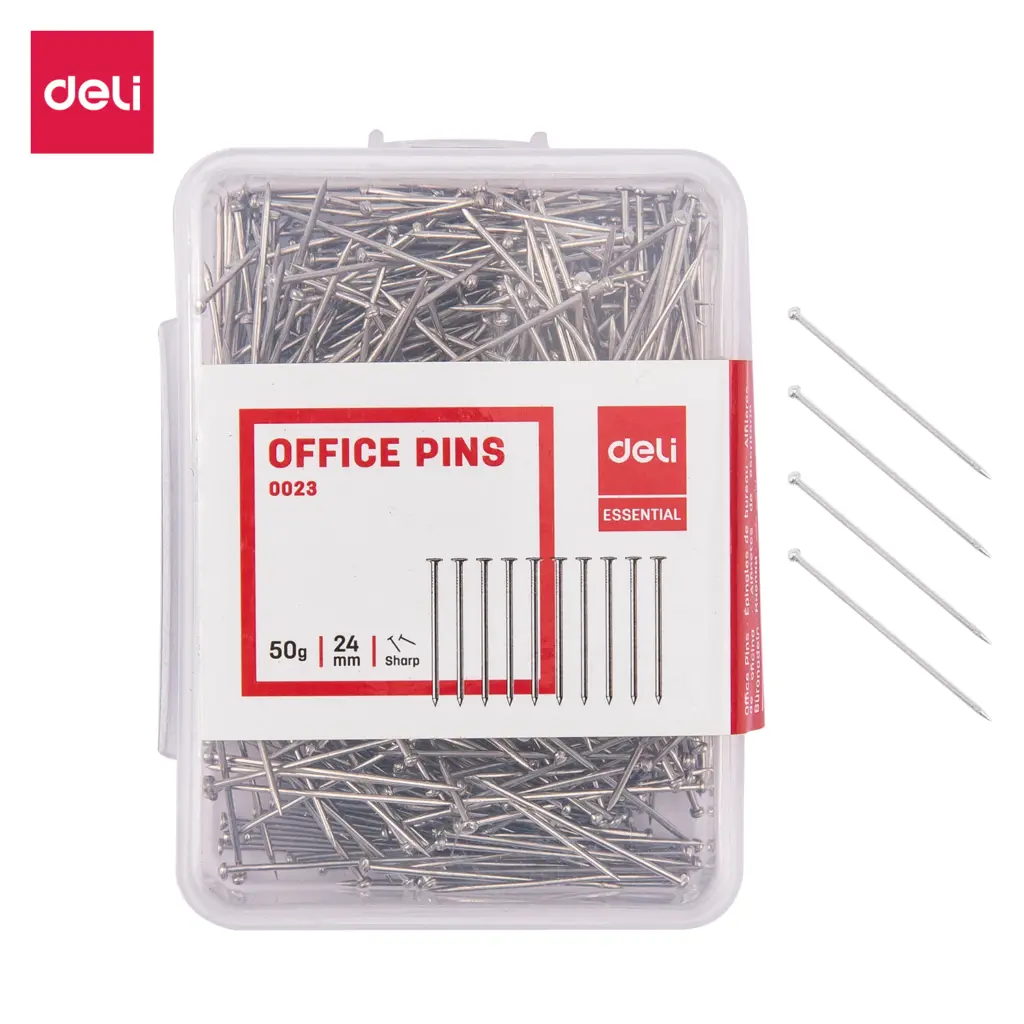Deli Office Pins E0023 – 50G Pack, 24Mm