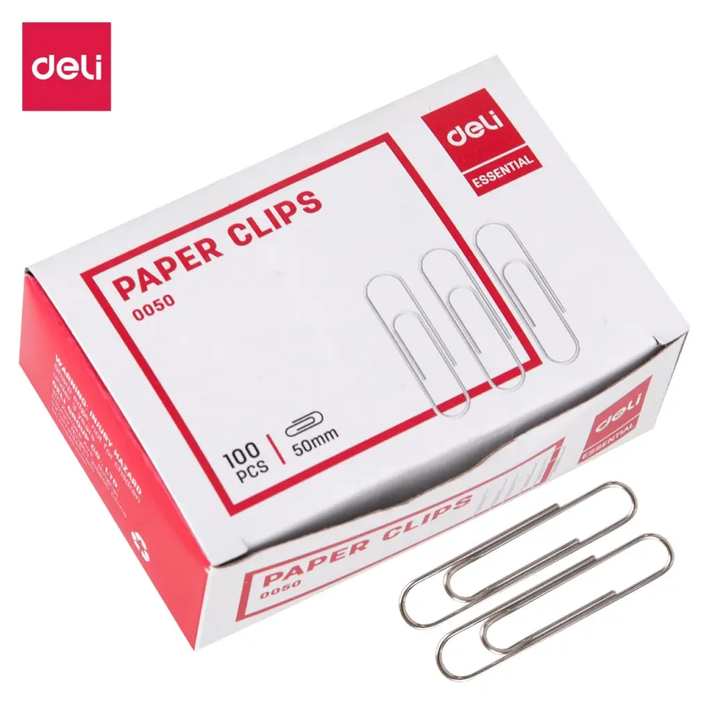 Deli Paper Clips E0050 – 100 Pcs – 50 Mm