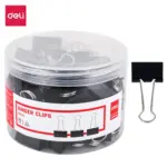 Deli Black Binder Clips - E8564A - 25mm - 48Pcs