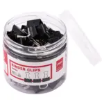 Deli Black Binder Clips - E8566A - 15mm - 60Pcs