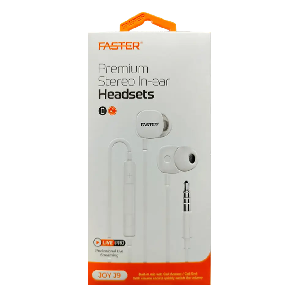 Faster Premium Stereo In-Ear Headsets – Joy J9