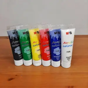 M&G Acrylic Colours Set - APLN6598 - 6 Tubes - 75ml