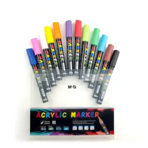 M&G Acrylic Paint Marker Set APL976E1 – 12 pcs