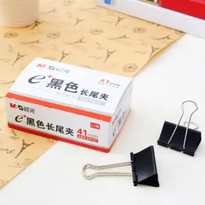 M&G Black Binder Clips – 12Pcs