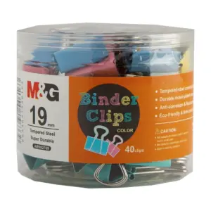 M&G Colorful Binder Clips – ABS92769 – 19mm – 40Pcs