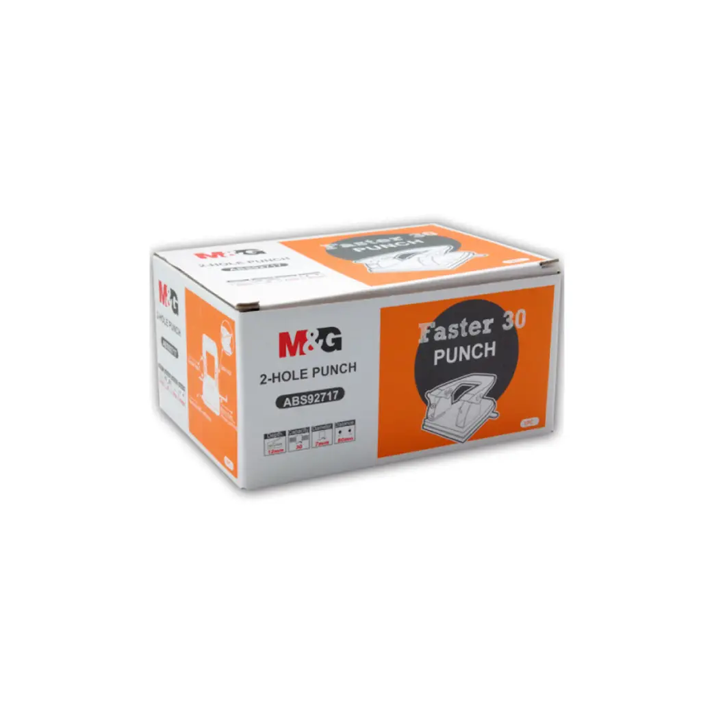 M&Amp;G Faster Paper Punch - Abs92717 - 2-Hole - 30 Sheets