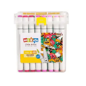 M&G Kids Little Artist Water Colour Brush Markers - ZWBT2704 - 48 Pcs Set