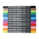 M&G Signme Aquarelle Brush Markers – APMW7604 – Double Sided – 24 Colours.