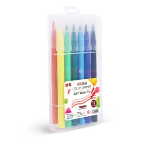 M&G Water Color Brush Markers – ACP92167 – 12 Pcs