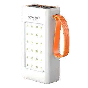 SOVO Honest Series High-Capacity Power Bank - 30000mAh - with Emergency LED Light