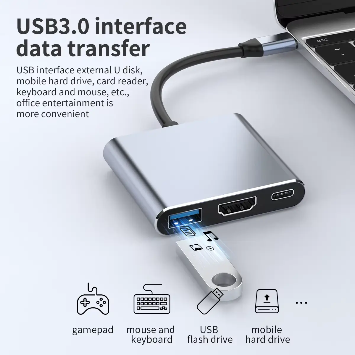 Speed X 3-In-1 Multiport Type-C Hub - Image 4