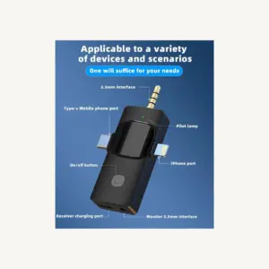 Wireless Lavalier Microphone - K15 - 2-in-1