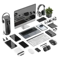 Electronics And Gadgets On Transparent 15853986