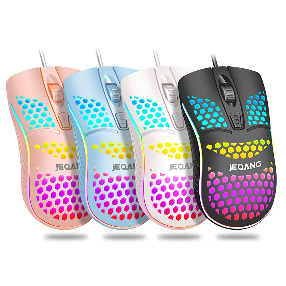 Jeqang Wired Gaming Mouse - Jm‑G102 - Honeycomb Design