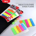 M&G Neon Sticky Flags - YS- 99 - 100 Sheets - 5 Colors