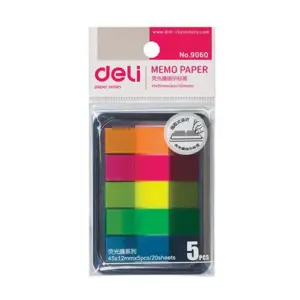 Deli Memo Paper - E9060 - 100 Sheets - 5 Colors