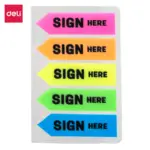 Deli Stick-Up Index Tabs - EA11302 - 100 Tabs - 5 Colors