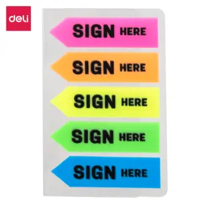 Deli Stick-Up Index Tabs - EA11302 - 100 Tabs - 5 Colors