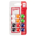 Deli Whiteboard Magnets E7823 - 12 Magnets – 15 mm - 6 Colors