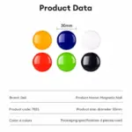 Deli Whiteboard Magnets E7825 - 6 Magnets – 30mm - 6 Colors - Image 7