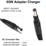 HP Bullet Pin Laptop Adapter Charger - 4.8 mm × 1.7 mm - Image 4