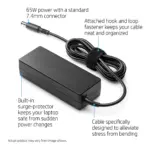 HP Round Pin Laptop Adapter Charger - 7.4 mm × 5.0 mm - Image 4