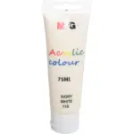 M&G Acrylic Color Tube 75ML - APLN6598 - Ivory White 110 - Image 8