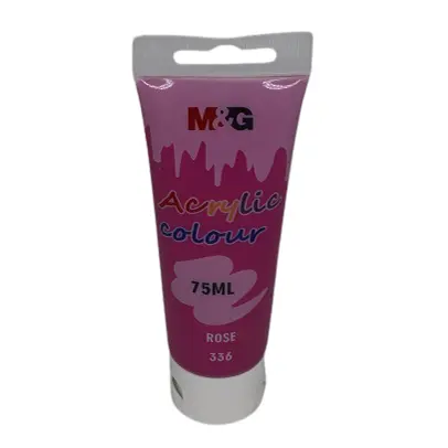 M&Amp;Amp;G Acrylic Colour Tube 75Ml - Apln6598 - 336 - 2 M&Amp;Amp;G Acrylic Color Tube 75Ml - Apln6598 - Rose 336 - Image 1