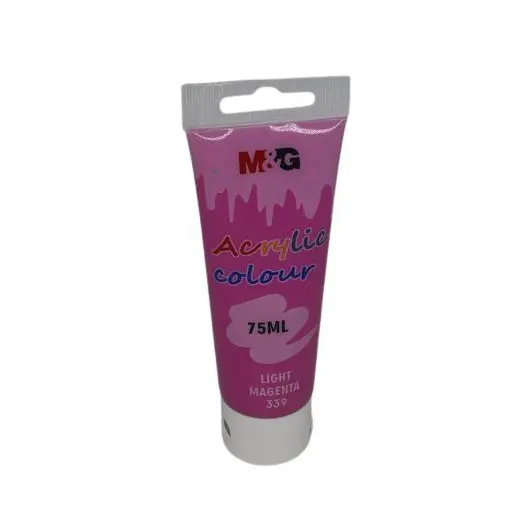 M&Amp;Amp;G Acrylic Colour Tube 75Ml - Apln6598 - 339 - 1 M&Amp;Amp;G Acrylic Color Tube 75Ml - Apln6598 - Light Magenta 339 - Image 1