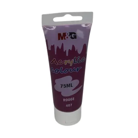 M&Amp;Amp;G Acrylic Colour Tube 75Ml - Apln6598 - 407 - 2 M&Amp;Amp;G Acrylic Color Tube 75Ml - Apln6598 - Rouge 407 - Image 1