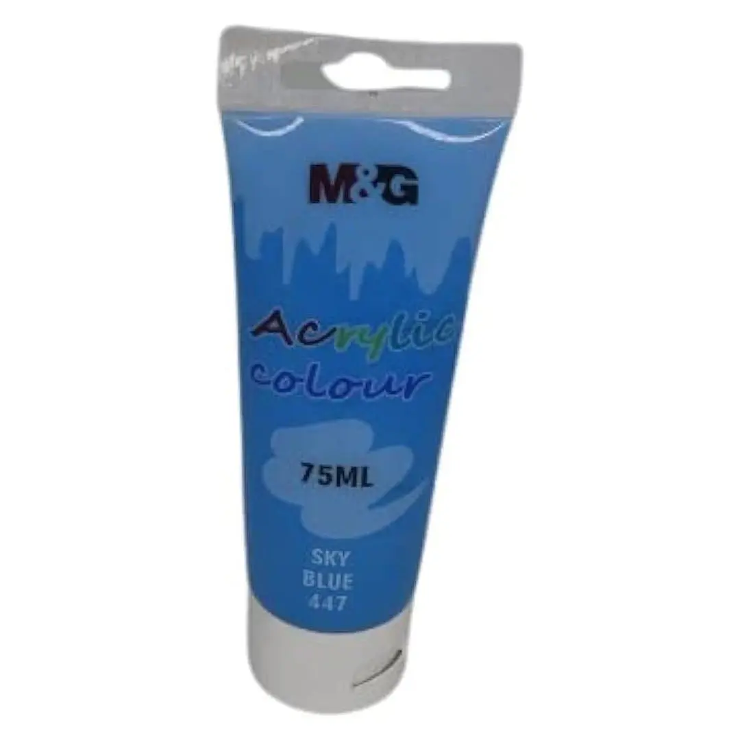 M&Amp;Amp;G Acrylic Colour Tube 75Ml - Apln6598 - 447 - 1 M&Amp;Amp;G Acrylic Color Tube 75Ml - Apln6598 - Sky Blue 447 - Image 1