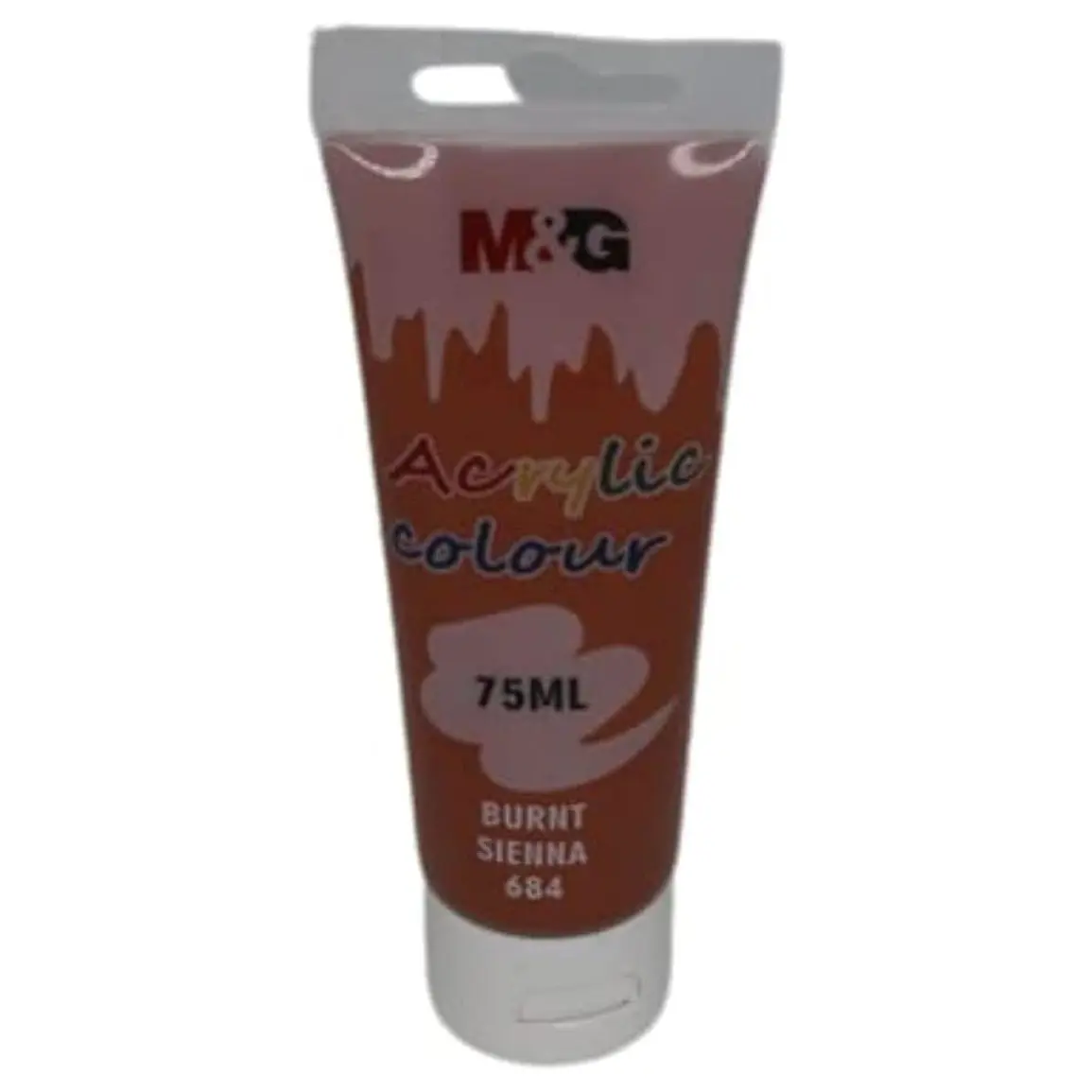 M&Amp;Amp;G Acrylic Colour Tube 75Ml - Apln6598 - 684 - 1 M&Amp;Amp;G Acrylic Color Tube 75Ml - Apln6598 - Burnt Sienna 684 - Image 1