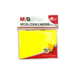 M&G Neon Sticky Notes - YS-184 - 3x4 - 100 Sheets - Multicolored