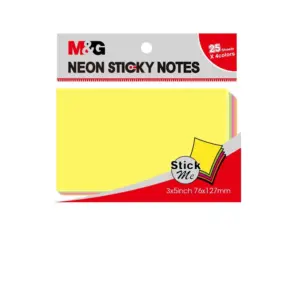 M&G Neon Sticky Notes - YS-185 - 3x5 - 100 Sheets - Multicolored